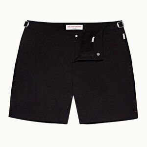 Orlebar Brown Black OB Classic Bulldog Swim Shorts SZ 30 Pockets Adjustable